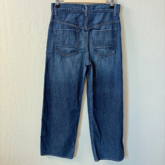 Vince Women's Wide Leg High Rise Dark Wash 100% Cotton Jeans Size 26 - Picture 2 of 8